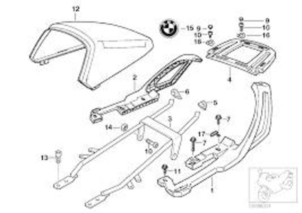 Parte Posteriore forata BMW R 850/1150 RT-RZ (2)