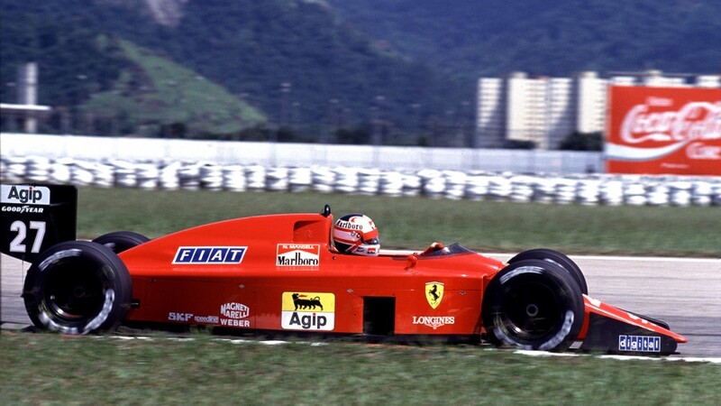 Nigel Mansell su Ferrari 640 nel 1989, quando Cesare Fiorio era direttore sportivo della Rossa