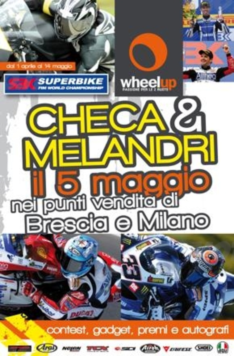 Checa e Melandri ospiti da Wheelup il 5 maggio