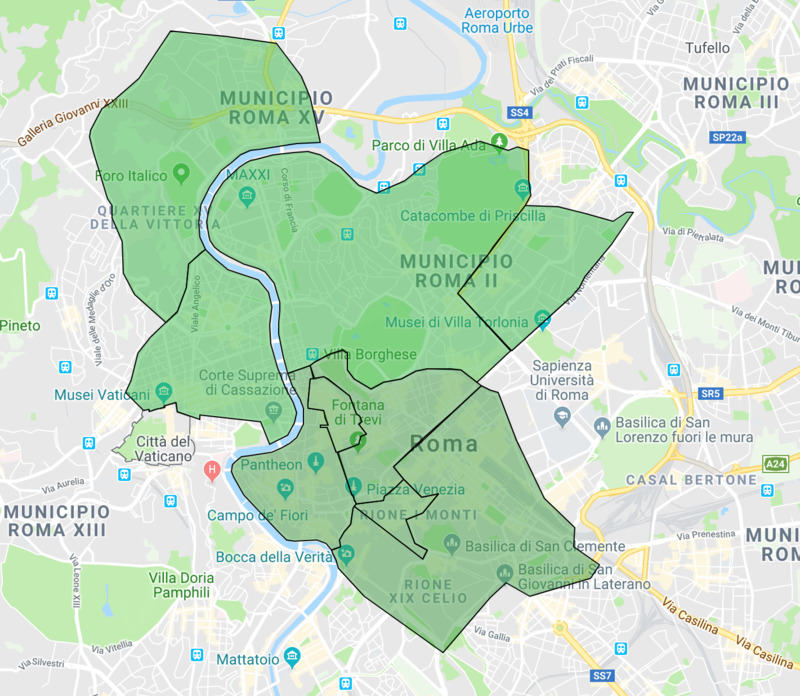 A Roma, il servizio al momento &egrave; disponibile all&rsquo;interno della Mura Aureliane (centro storico), pi&ugrave; Vigna Clara,  Fleming, Prati, Foro Italico, Parioli, Trieste e quartiere Africano, ma verr&agrave; presto esteso ad altre zona della Capitale