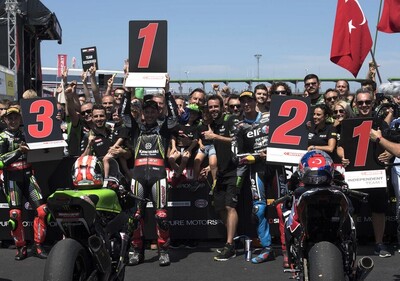 SBK 2019. A Misano un podio tutto Kawasaki 