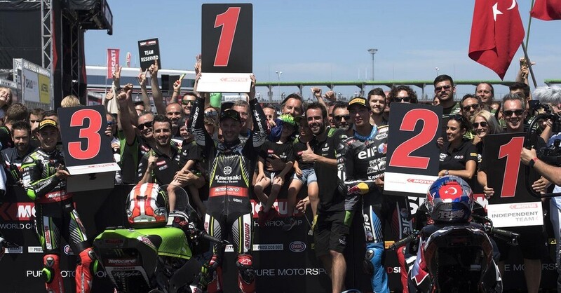 SBK 2019. A Misano un podio tutto Kawasaki 