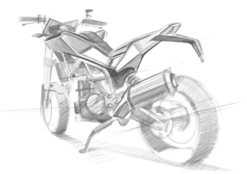 Husqvarna 900. Gli sketch della Supermoto