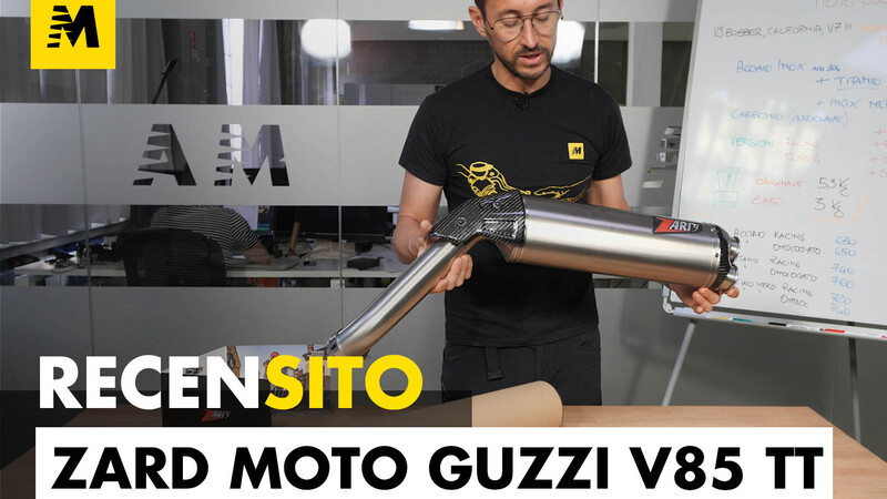 Zard per la Moto Guzzi V85TT. Scarico slip-on. Recensito