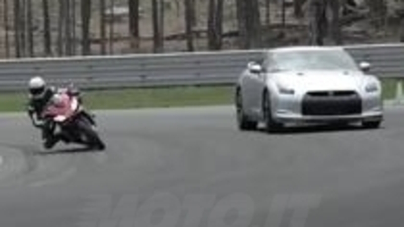 Aprilia RSV4 vs Nissan GT-R