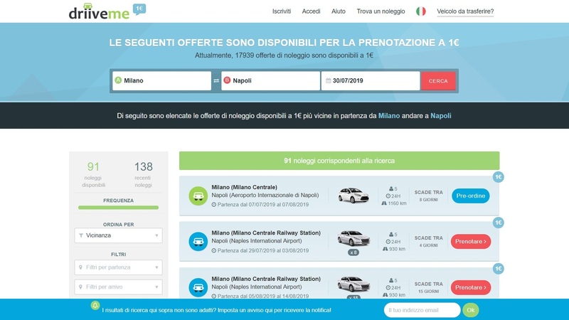 Driiveme: noleggiare un&rsquo;auto a 1 euro si pu&ograve;