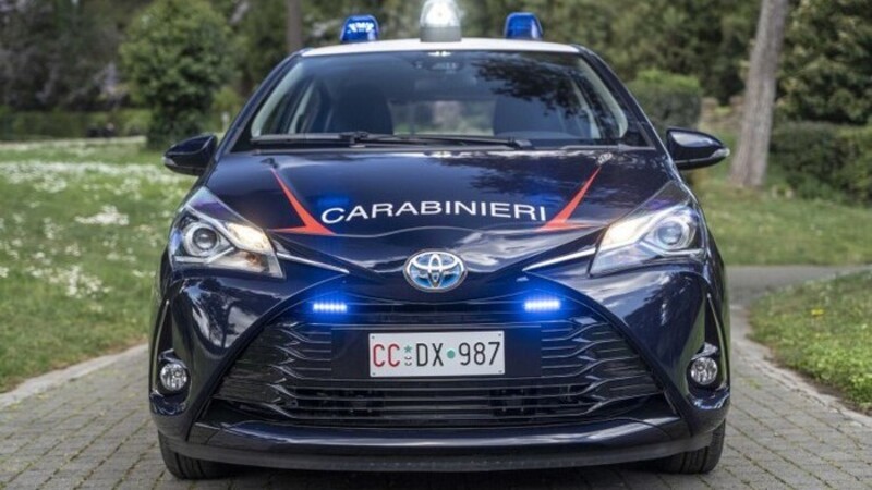 Due Toyota Yaris ibride per i Carabinieri di Pistoia