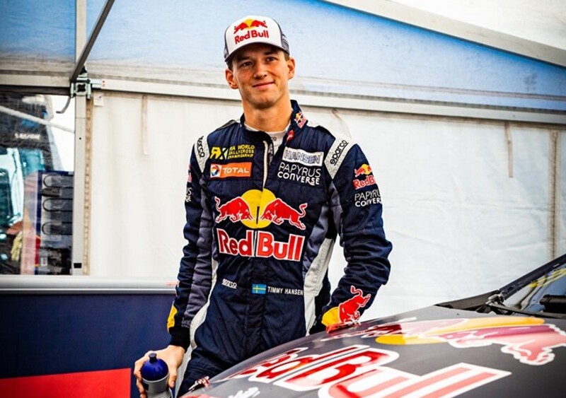 WRX 2019. Lettonia. Timmy Hansen (Peugeot): Il Sorpasso