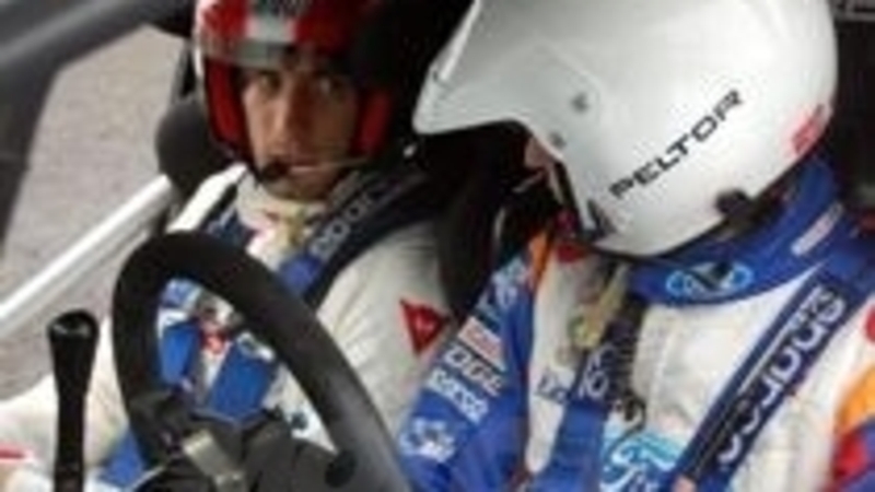 Marco Simoncelli prova la Ford Fiesta WRC 2011