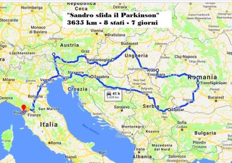 Il percorso da Pisa alla Transfagarasan e ritorno