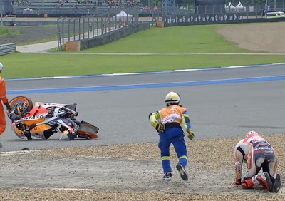 MotoGP, Thailandia: caduta di Marquez, niente di rotto