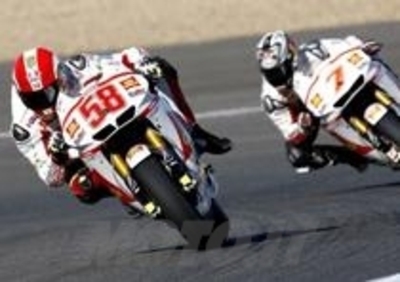 Il team Gresini in pista a Valencia per onorare il Sic