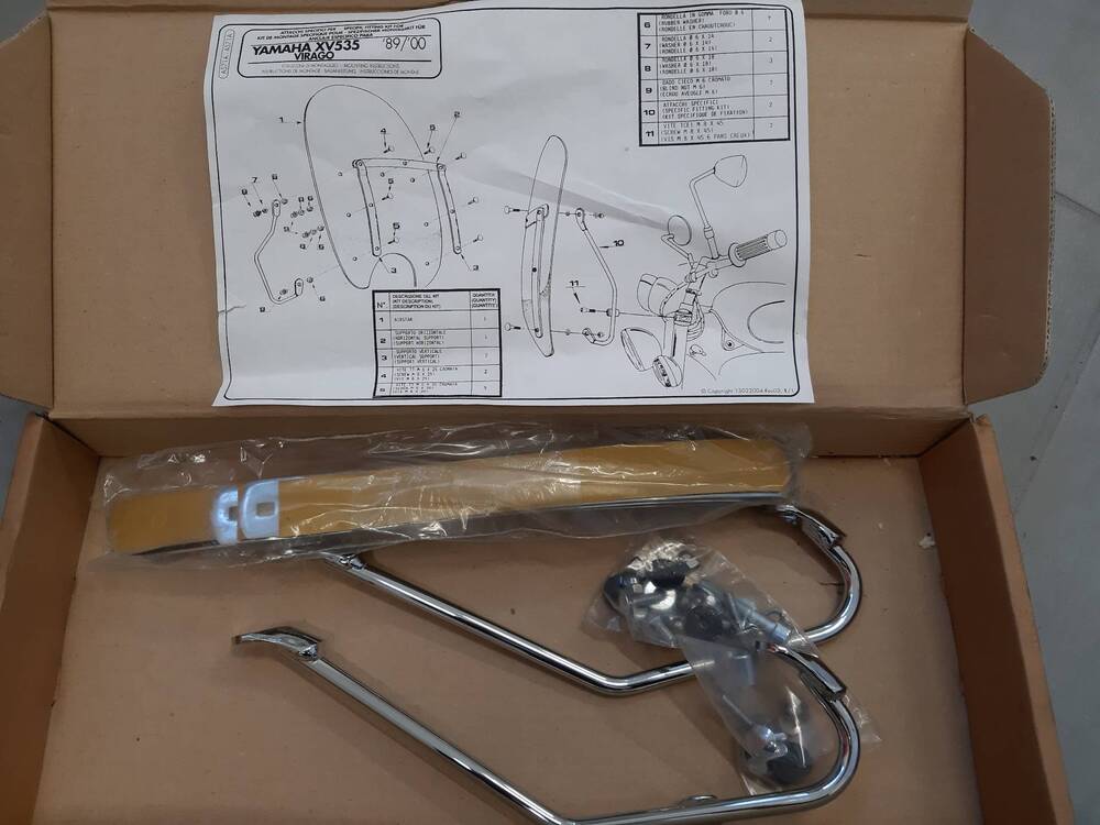 ATTACCHI PARABREZZA YAMAHA VIRAGO XV 535 Givi (2)