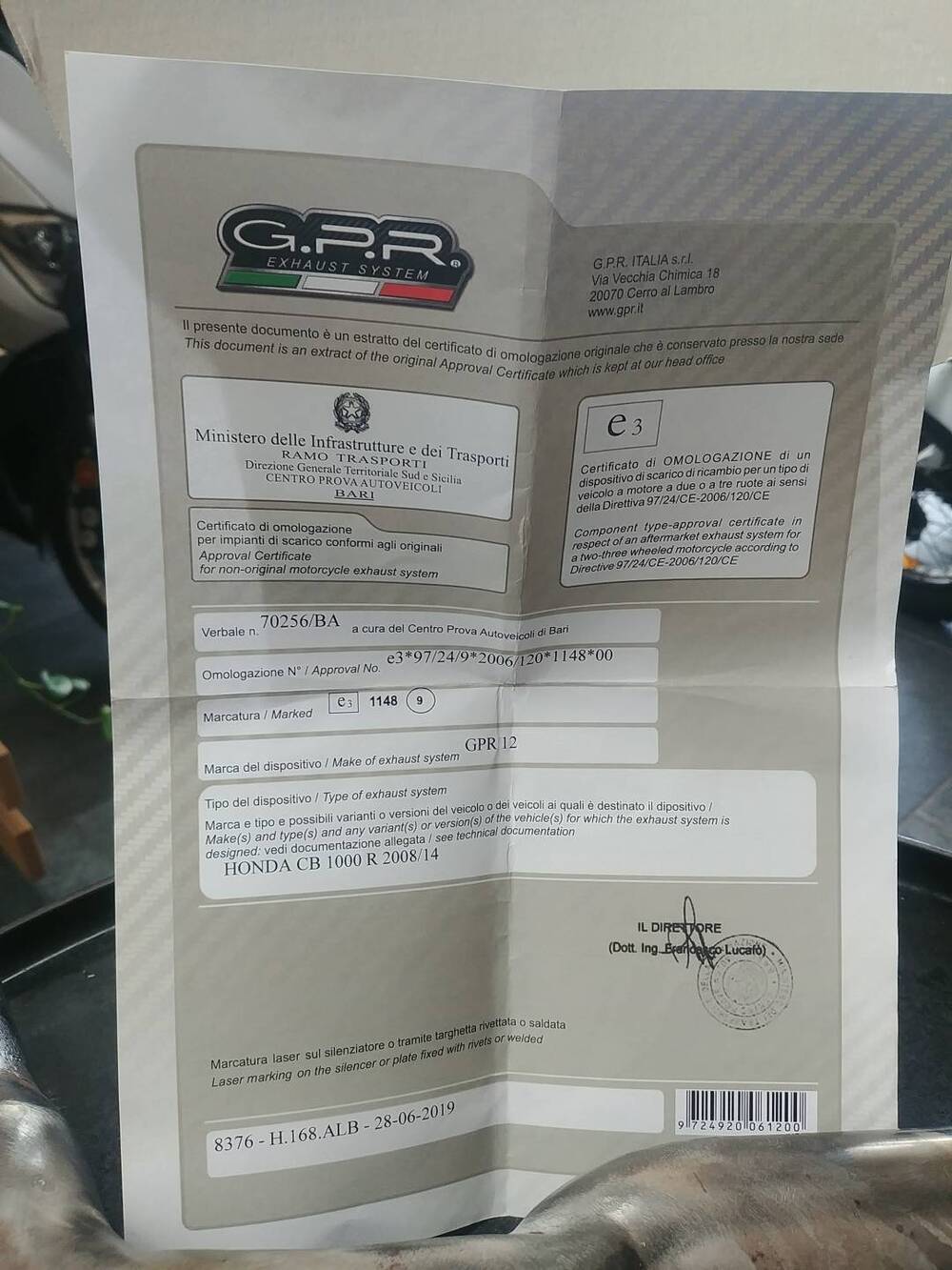 SCARICO GPR HONDA CB 1000 R COME NUOVO (3)
