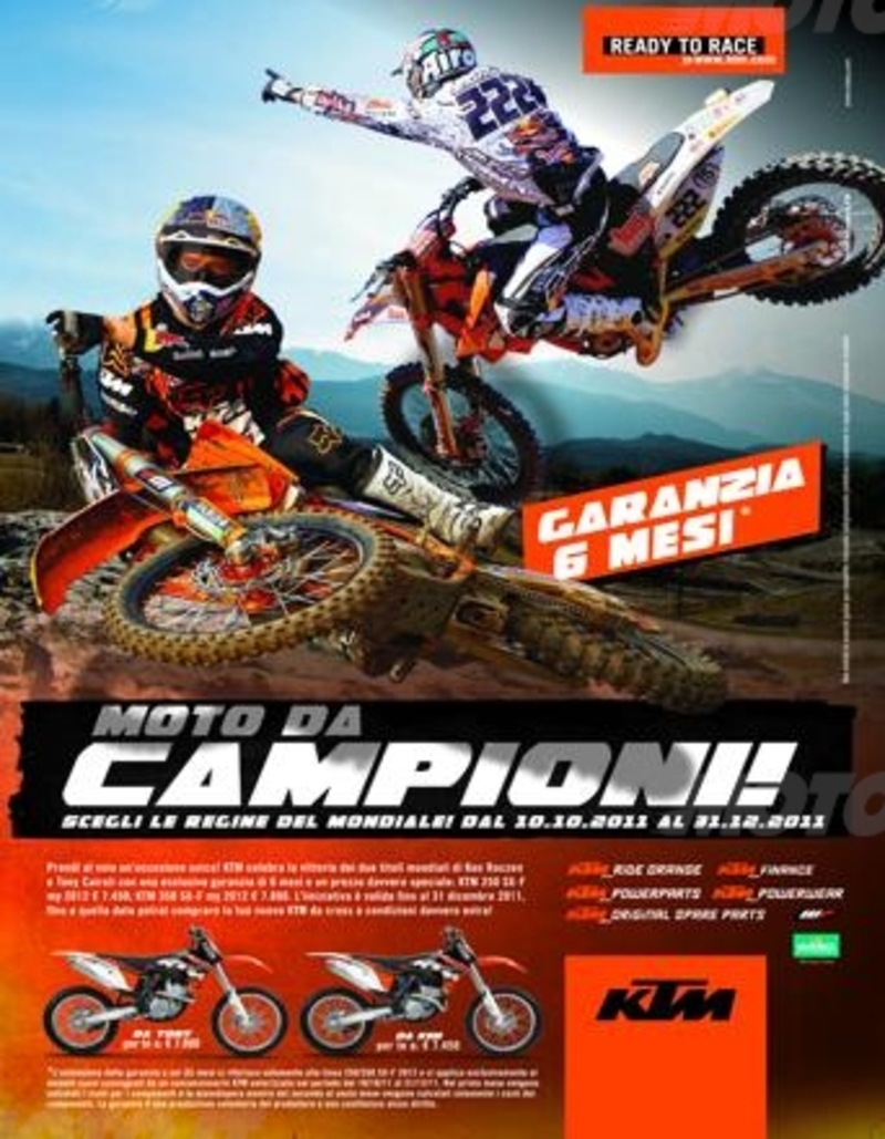 Continua fino al 31 marzo la campagna KTM &quot;Le Regine del Mondiale&quot;