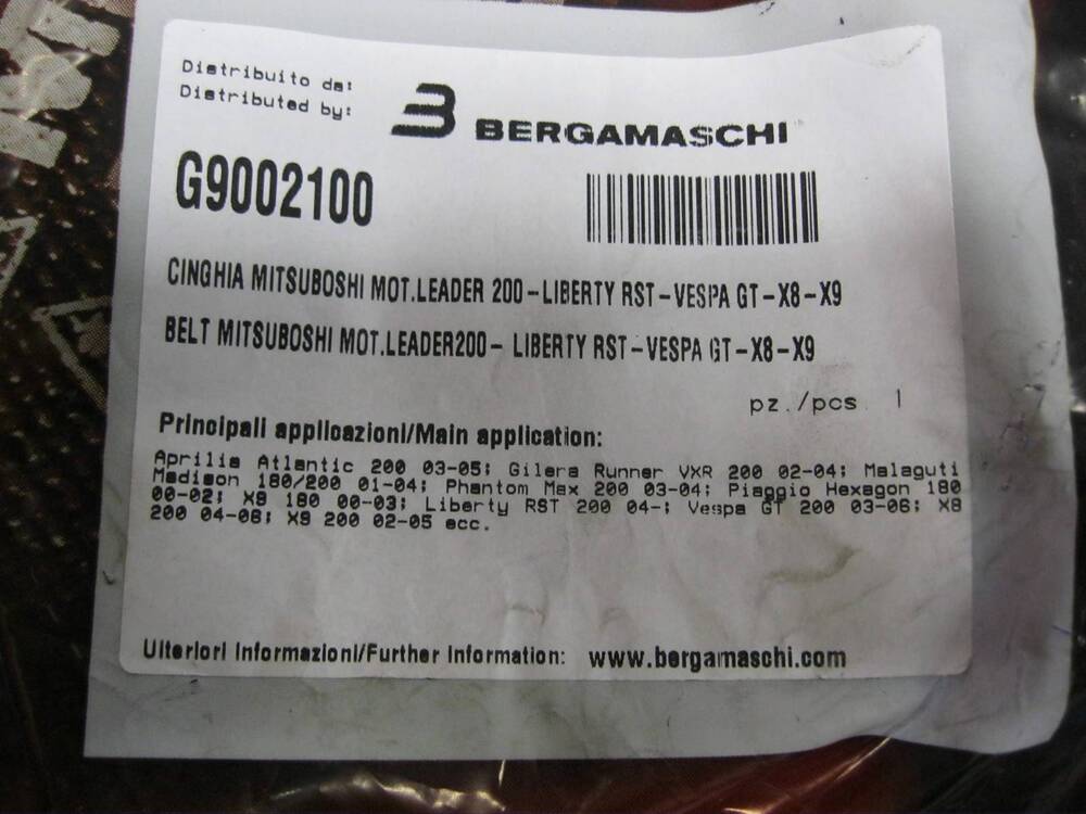 Piaggio Vespa Liberty X8 X9 - 200 cinghia Bergamaschi (2)