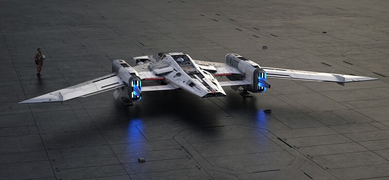 La Porsche Tri-Wing S-91x Pegasus Starfighter