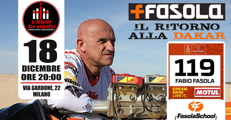 Fasola 2020, ritorno alla Dakar. Il 18 dicembre da "Ciapa la Moto"