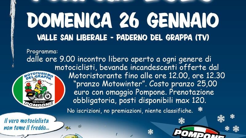 32&deg; Motowinter domenica 26 gennaio