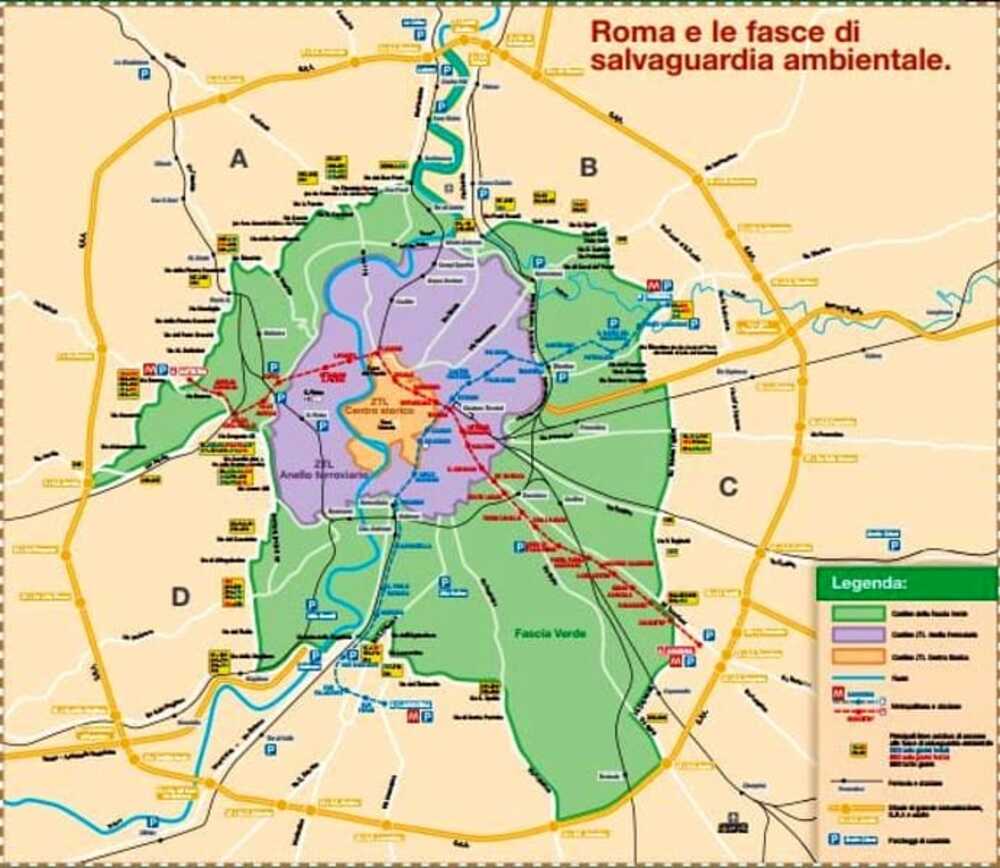 Mappa fascia verde blocco auto diesel anche Euro6