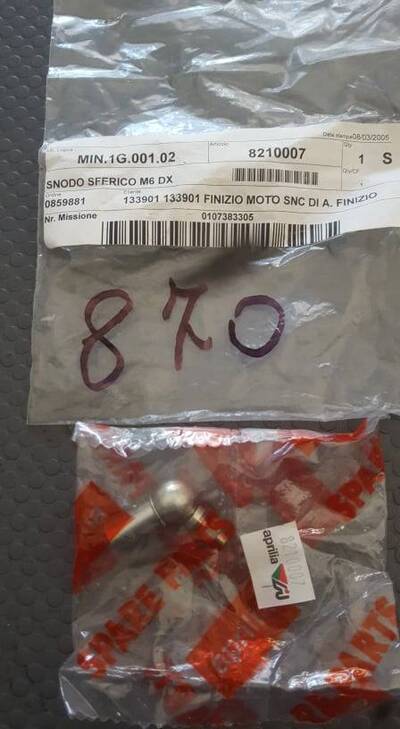 SNODO SFERICO DX M6 APRILIA