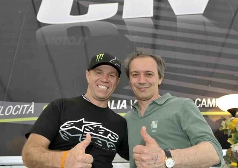 Luca Cadalora al CIV: &quot;Tifo per Dakota, il figlio di Randy Mamola&quot;