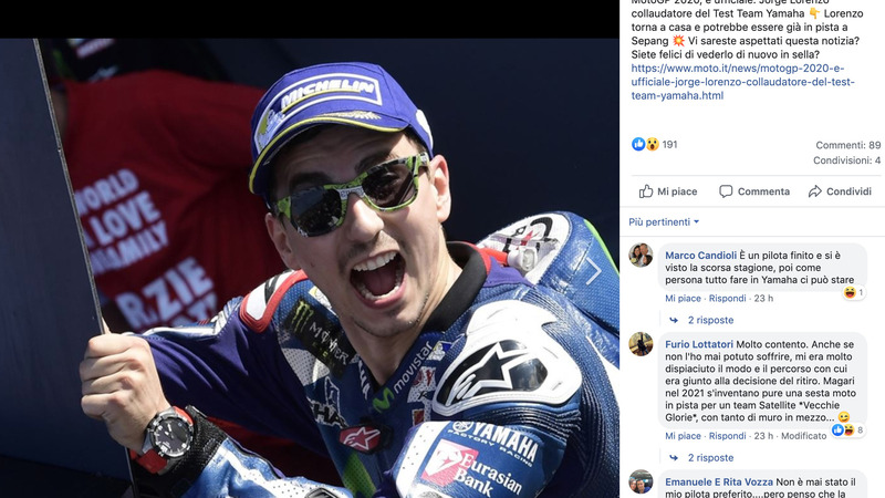 MotoGP. Lorenzo tester Yamaha. Giusto o sbagliato... secondo voi