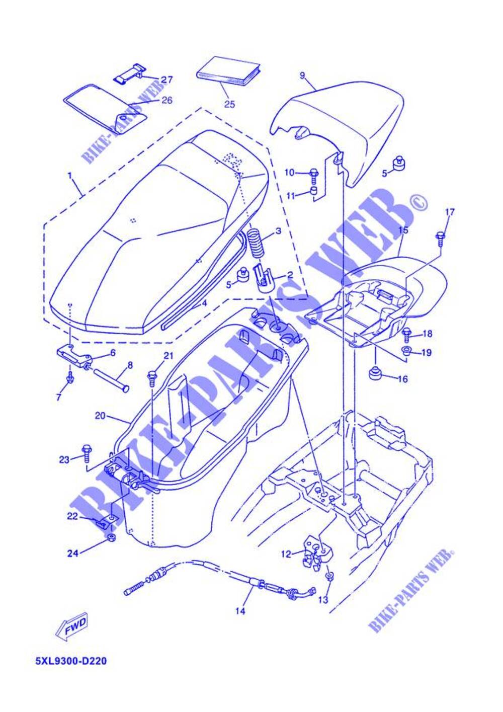 SELLA MONOPOSTO MAJESTY 5DSF47101000 Yamaha