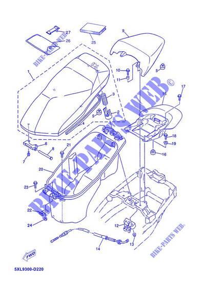 SELLA MONOPOSTO MAJESTY 5DSF47101000 Yamaha