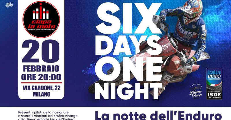 Six Days One Night: l&#039;Enduro da Ciapa la Moto il 20 febbraio