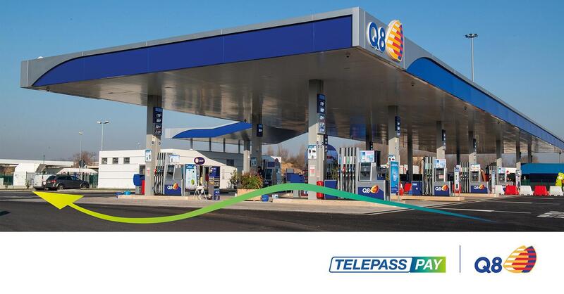 Telepass: si pu&ograve; pagare il rifornimento Q8 con l&#039;app Pay 