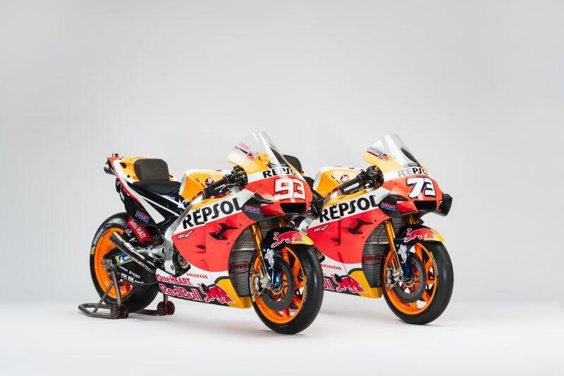 MotoGP. Le Honda RC213V dei fratelli M&aacute;rquez si mostrano