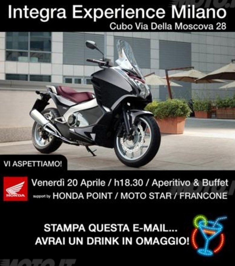 Venerd&igrave; 20 aprile a Milano: Honda Integra Experience