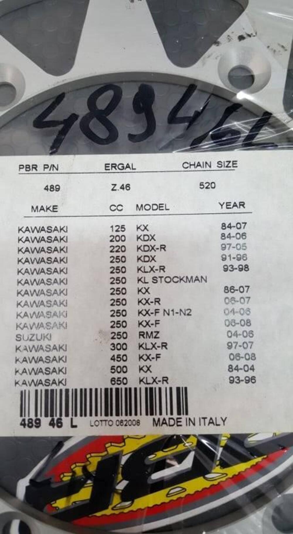 CORONA PBR KAWASAKI KX KDX KLX KLXR 125 A 650 (2)