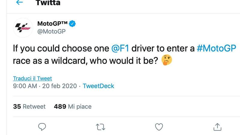 Un pilota di Formula 1 con la wildcard in MotoGP? Ecco chi vorrebbero i tifosi 