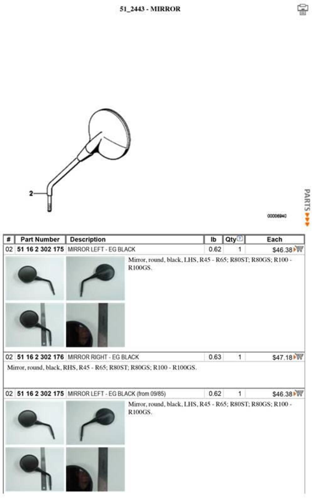 Ricambi BMW R80 GS, G/S PD, ST 1982/1987 (4)