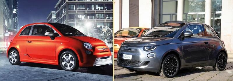 Confronto Fiat 500 elettrica, Quanto evoluta in 6 anni? 500e USA (2013) Vs 500 BEV EU (2020)