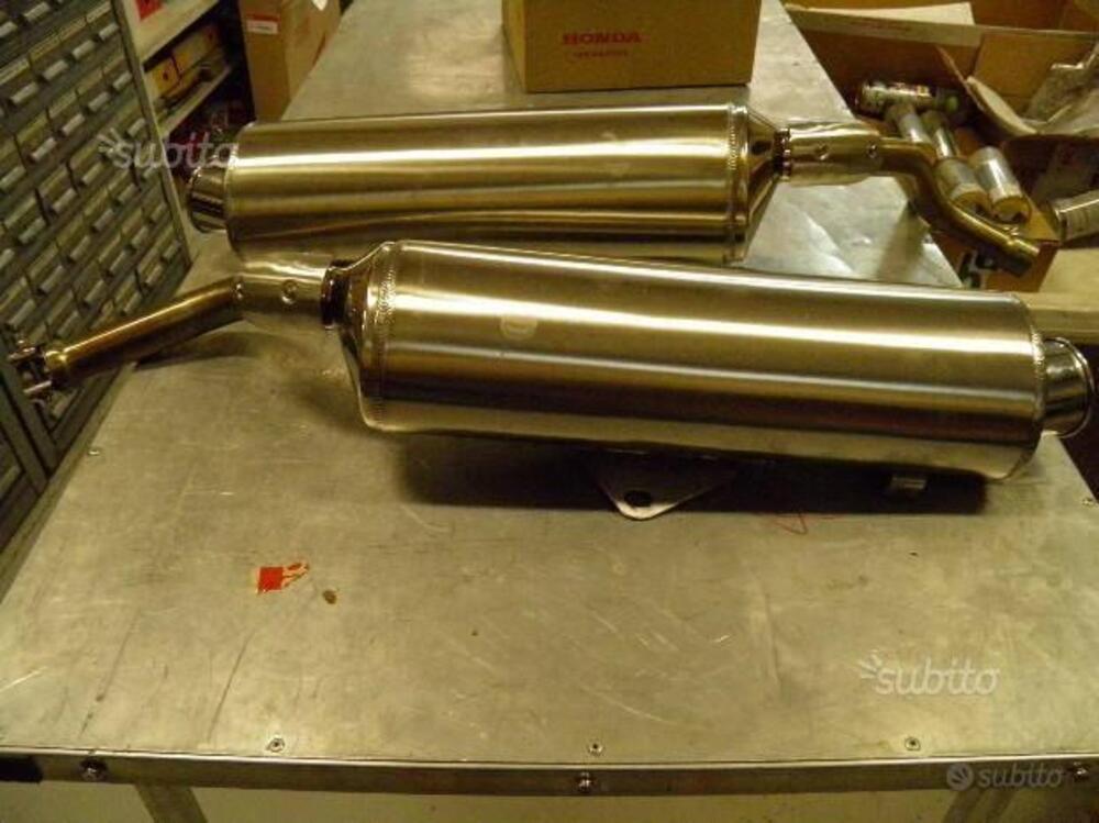 COPPIA MARMITTE ORIGINALI NUOVE PER APRILIA PEGASO (2)