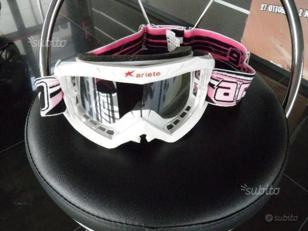 occhiali per casco fuoristrada solo colore bianco Ariete