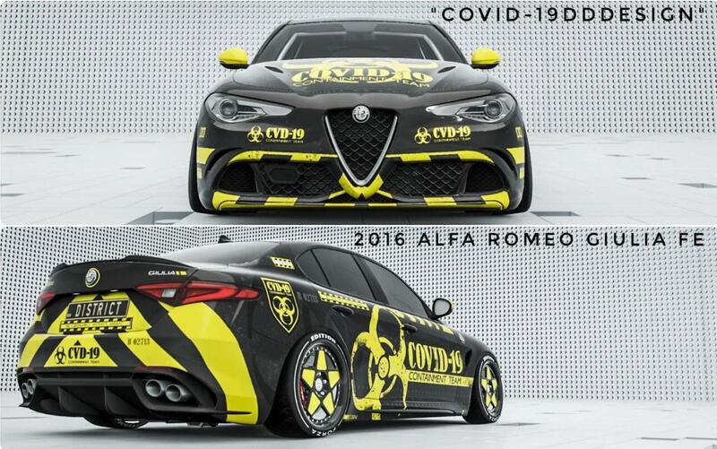 Alfa Romeo Giulia | Livrea COVID-19 su Forza Horizon 4. L&#039;idea di un giocatore