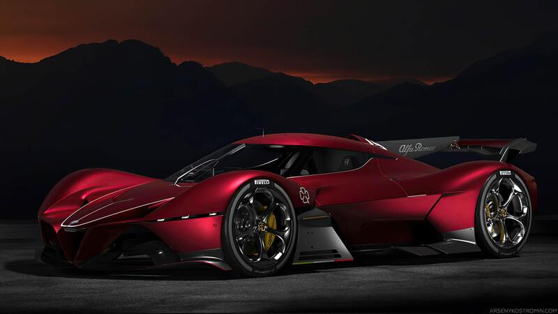 Alfa Romeo 8C-R Tazio: il rendering della hypercar endurance fa sognare