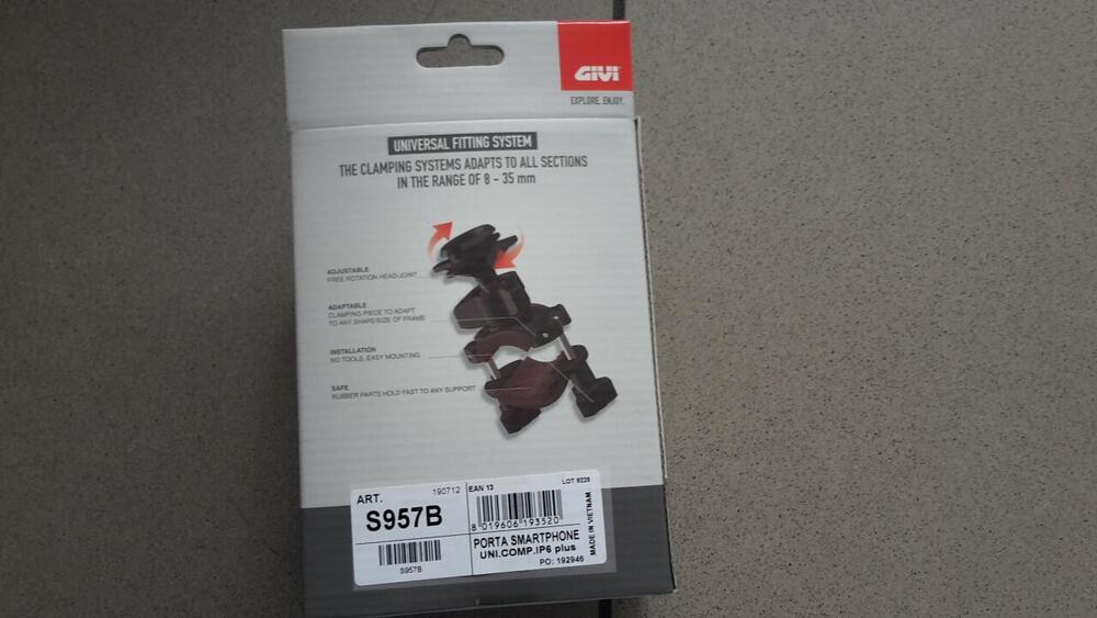 GIVI S957B PORTA SMARTPHONE UNI.COMP.IP6PLUS SAMSU