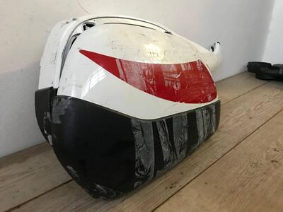 Borsa post dx bianca Honda Deuville 650 2002-2004