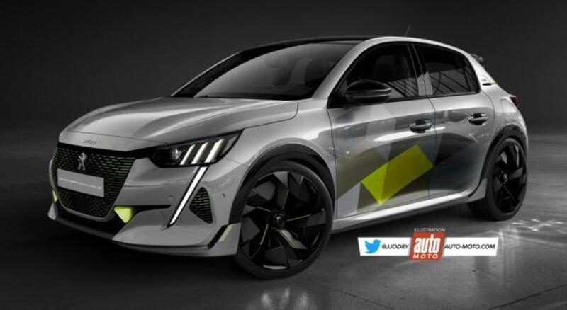 Il rendering della Peugeot 208 GTi