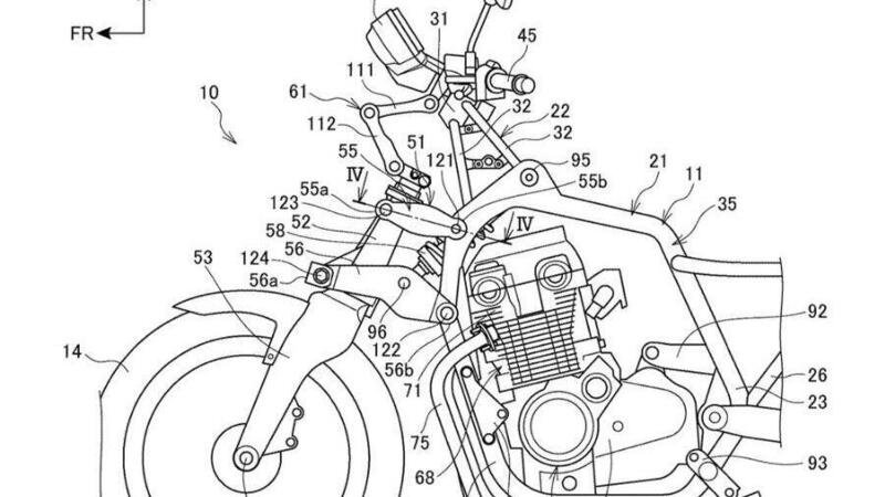 Honda brevetta due sospensioni anteriori in stile Gold Wing