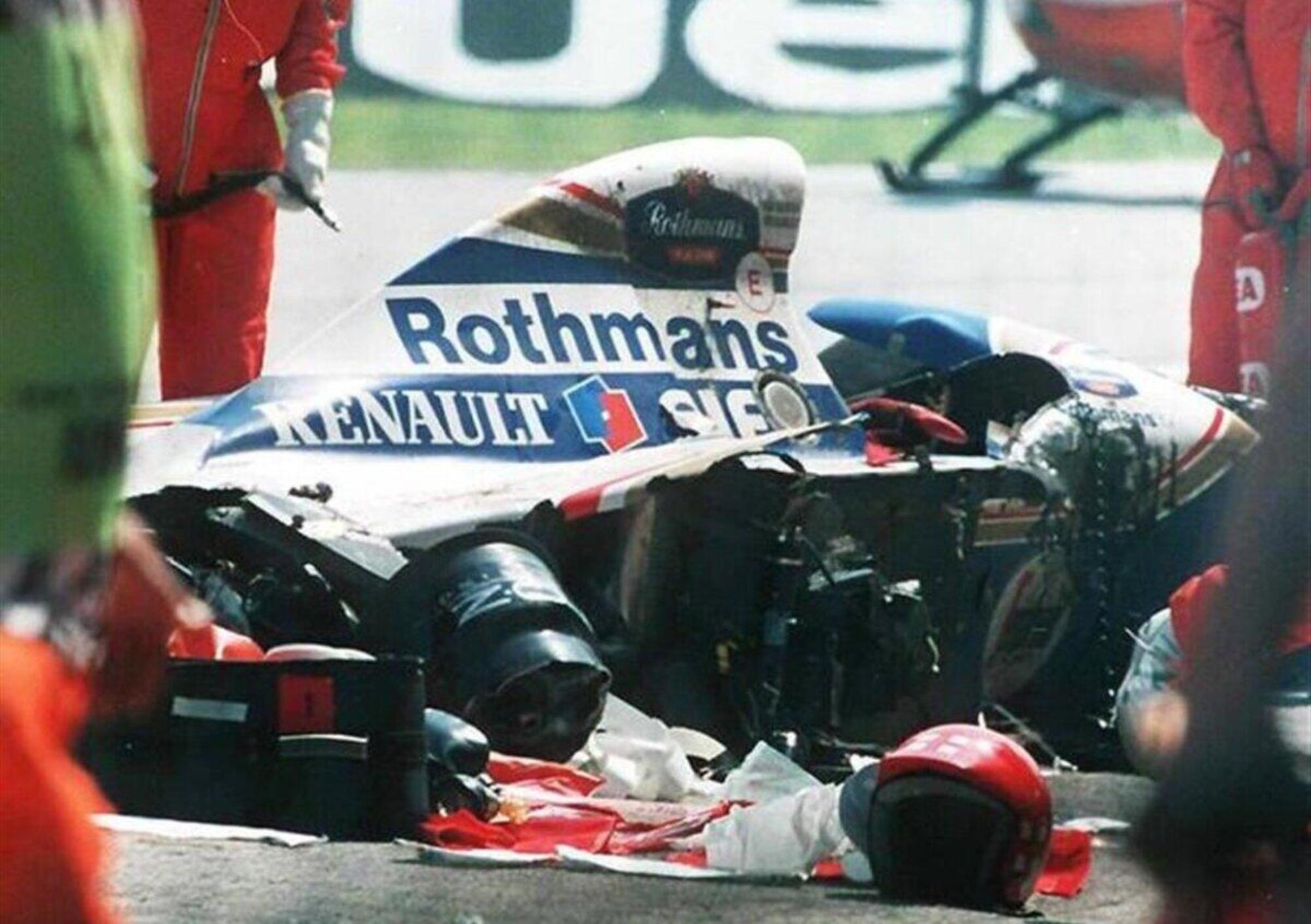 La Williams di Senna dopo l&#039;incidente