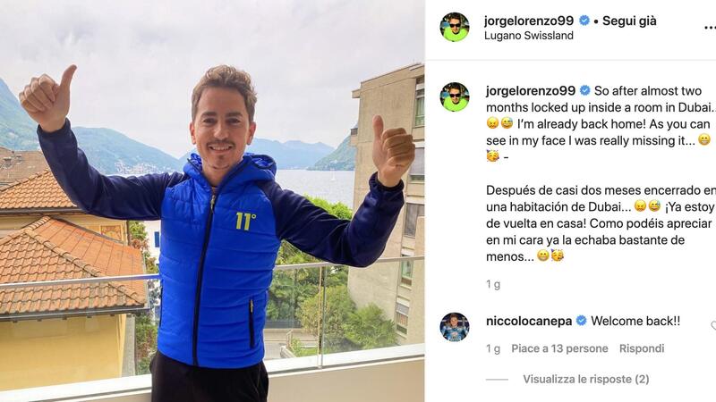 Jorge Lorenzo &egrave; tornato (a casa...)