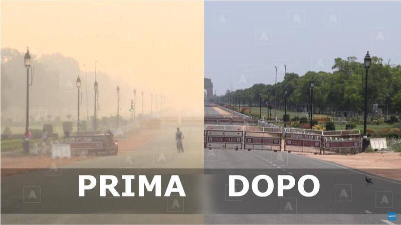 Smog prima e dopo il lockdown a New Delhi: impressionante, ma.. [VIDEO]