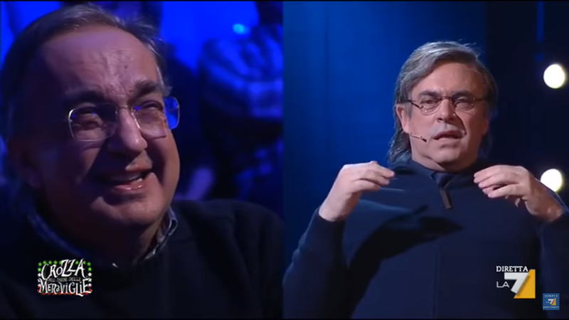 Crozza: il video dello sfott&ograve; a Marchionne