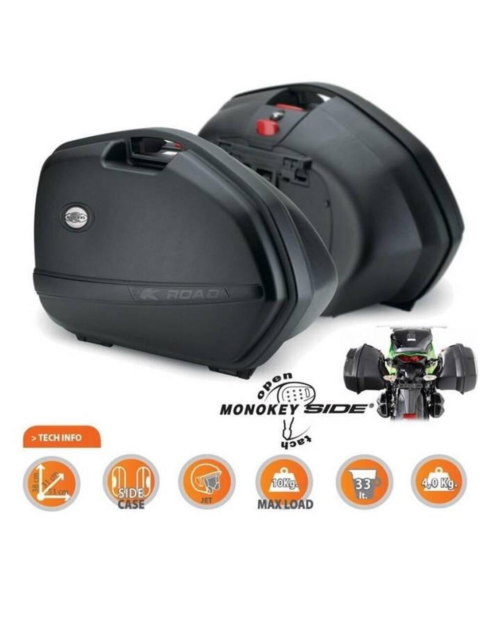 Coppia valigie latarali Kappa K33N Monokey side